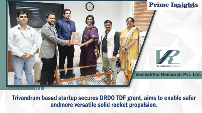 Trivandrum based startup secures DRDO TDF grant, aims to enable safer and more versatile solid rocket propulsion.