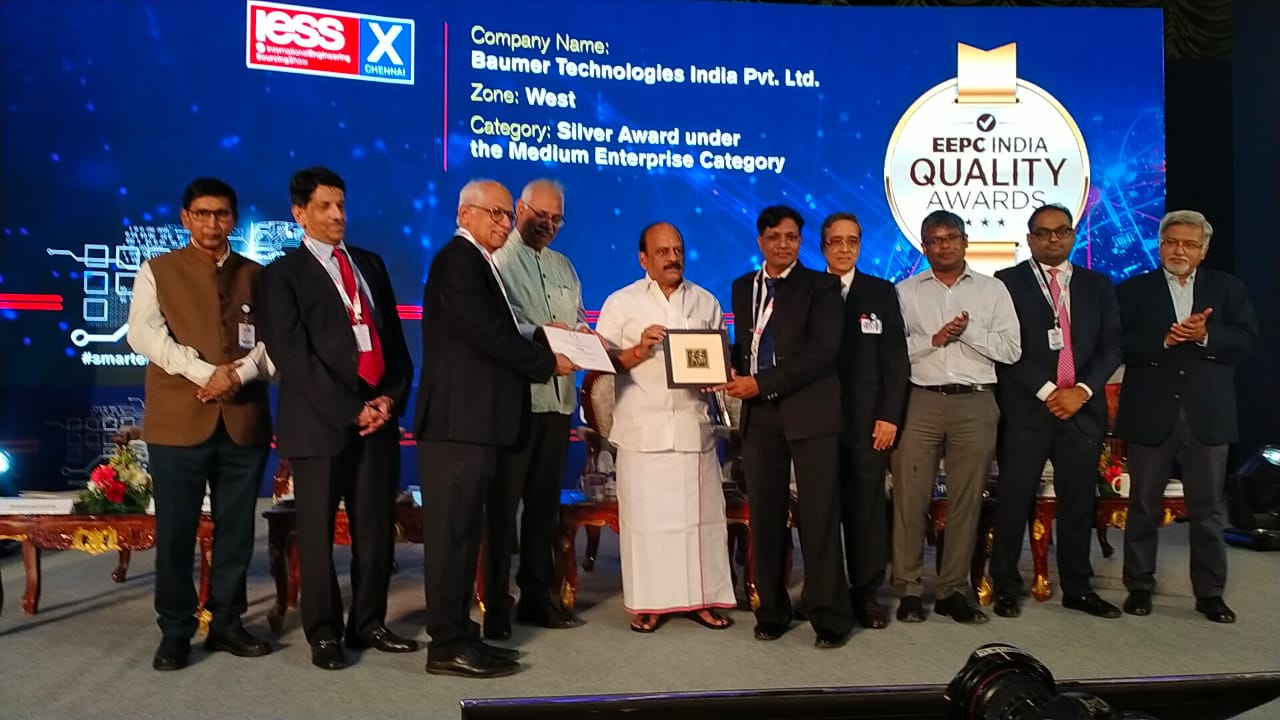 Baumer Technologies have won Second EEPC India Quality awards on 16th March at Chennai under the MSME Category.