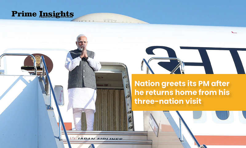 Nation Greets Its PM After He Returns Home From His Three-Nation Visit
