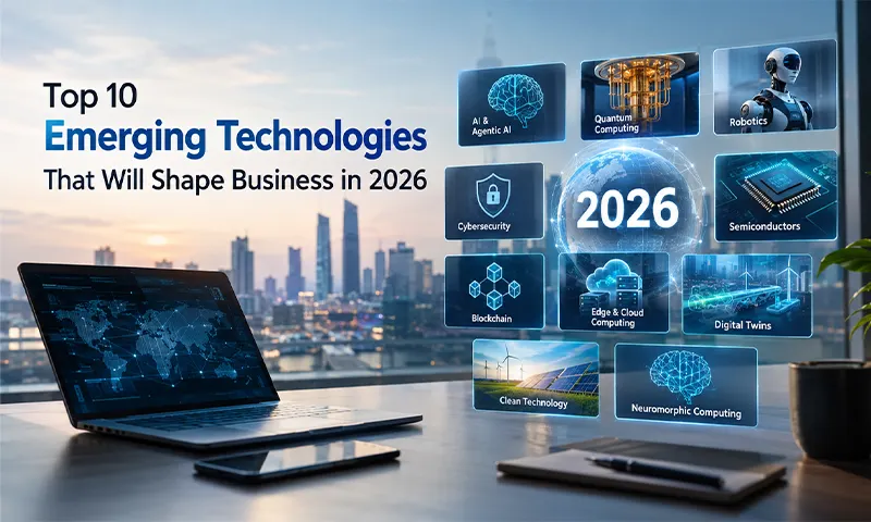 Top 10 Emerging Technologies That Will Shape Business in 2026 Top 10 emerging technologies in 2026 shaping the future of business